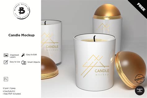 Candle Packaging Mockup – Free Design Resources