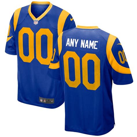 Men's Los Angeles Rams Nike Royal 2018 Alternate Custom Game Jersey