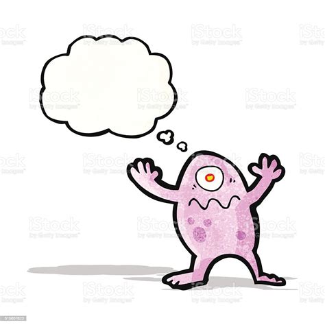 Cartoon Little Pink Alien Stock Illustration - Download Image Now - Alien, Animal, Bizarre - iStock