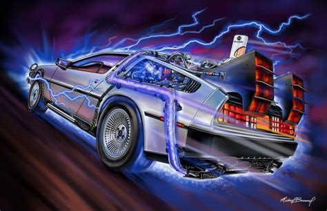 Back to the Future Delorean Time Machine Print - Etsy UK