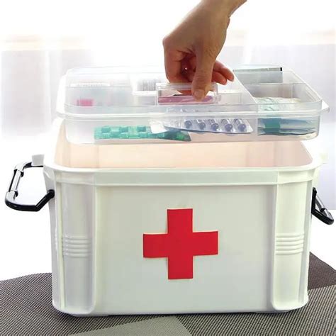 Large Medicine Box First Aid Kit Plastic Multi layer Medication Storage Boxes Finishing Box-in ...