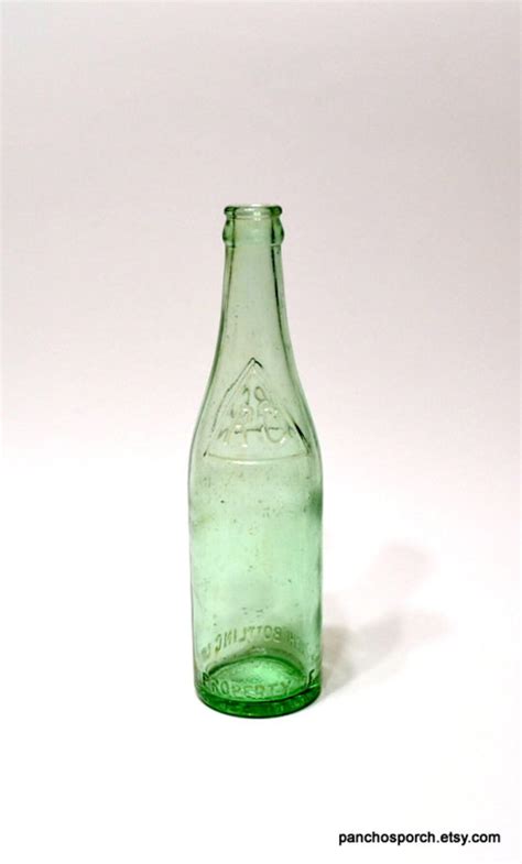 Vintage RC Cola Soda Bottle 12 Oz Embossed Triangle Logo Green - Etsy