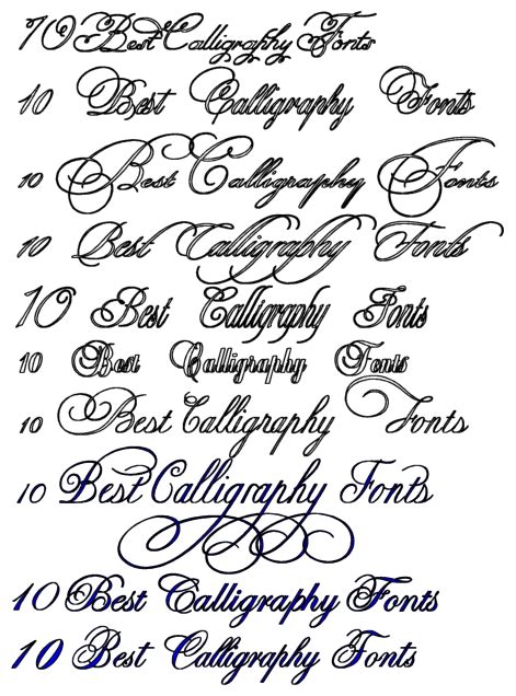 10 Best Calligraphy Fonts calligraphy tattoo design, art, flash ...