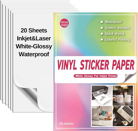 2021 Newest Waterproof Printable Vinyl Stickers Paper for Inkjet ...