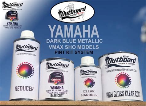 YAMAHA V-MAX SHO FOUR STROKE OUTBOARD PAINT KIT 1 PINT Refinishing Kit. YAMAHA V-MAX DARK BLUE ...