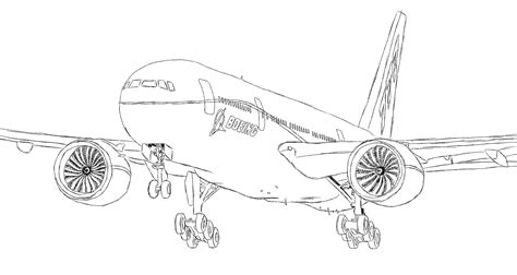 Sketch of the B777-200LR I made : r/aviation