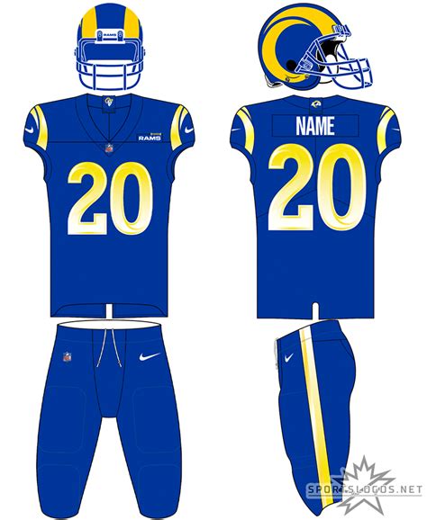 Los Angeles Rams Uniform - Home Uniform - National Football League (NFL) - Chris Creamer's ...