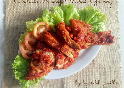 Resep Balado Ikan Kakap Merah Goreng oleh Teh Yanithea - Cookpad