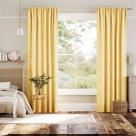 Wildflower Walks Yellow Curtains | Blinds Online™