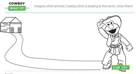 Elmo the Musical: Cowboy "What If" Printable | Sesame Street | Preschool | Document | PBS ...