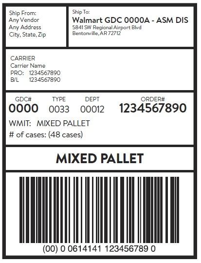 New For 2023: Walmart SSCC-18 Pallet Label - Bar Code Graphics