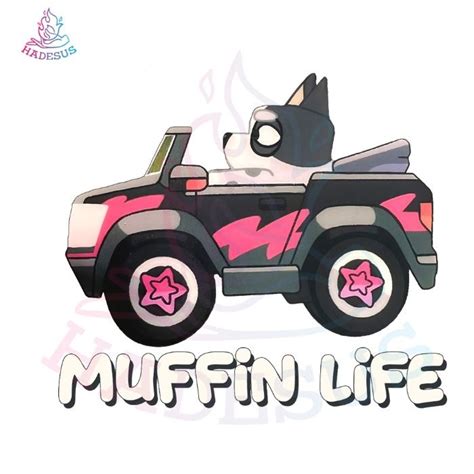 Funny Muffin Bluey Png Muffin Car PNG Muffin Heeler PNG