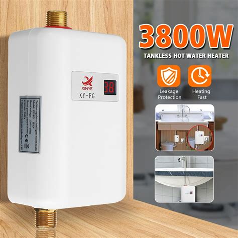 110/220V 3.8KW Electric Tankless Instant Hot Water Heater for Bathroom Kitchen - Walmart.com ...