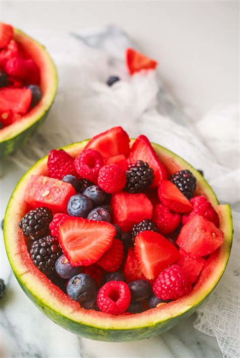 Watermelon Fruit Bowl - Recipes From A Pantry