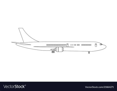 Airplane Side View Drawing