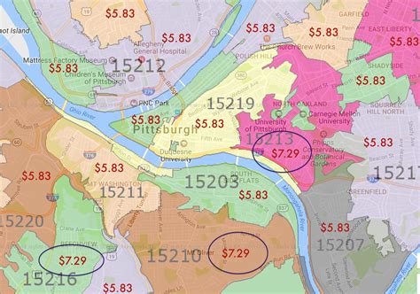 Buy Zip Code Wall Map Of Pittsburgh Pa Zip Code Map Not Laminated | The Best Porn Website