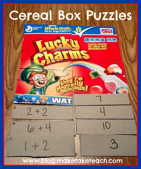 Cereal Box Puzzles - Make Take & Teach