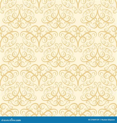 Beige wallpaper pattern stock vector. Illustration of elegance - 27669139