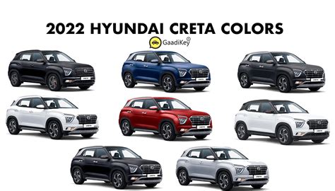 2022 Hyundai Creta Colors: Black, Silver, Grey, Blue, Red, White - GaadiKey