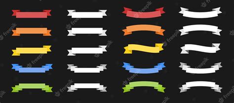 Premium Vector | Set of ribbon label vectors