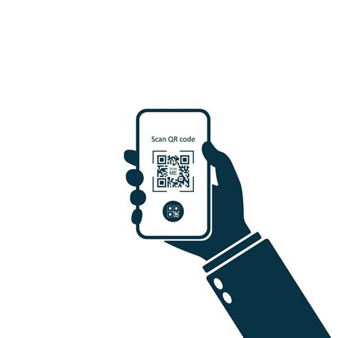 Mobile application for scanning qr code. Hand holding smartphone. Scan qr code icon, phone app ...