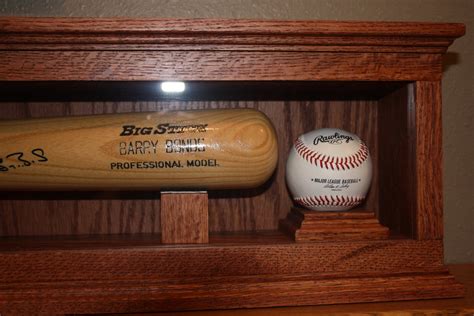 Baseball Bat Display Case With Ball Holder Solid Oak - Etsy