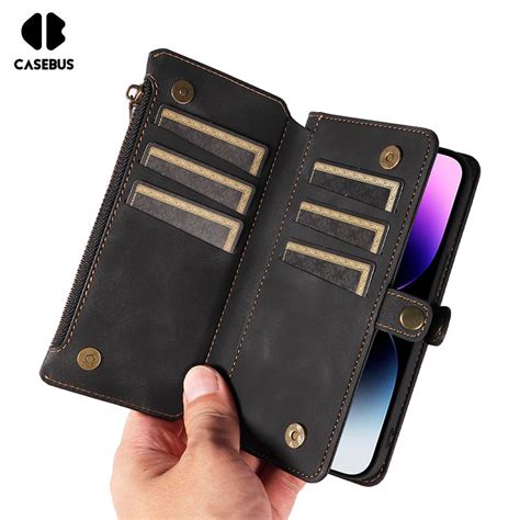 Folio Flip Wallet Phone Case - Casebus Flip Phone Wallet Case, Support Wireless Charging, Wrist ...