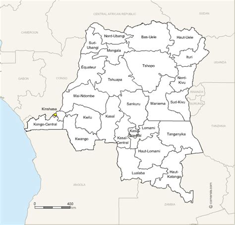 Congo Map : Democratic Republic Of The Congo Political Map With Capital Kinshasa Stock Photo ...