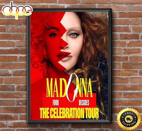 Madonna Poster 2023 Four Decades The Celebration World Tour Canvas ...