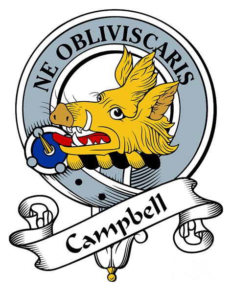 Campbell Clan Badge Digital Art by Heraldry - Pixels