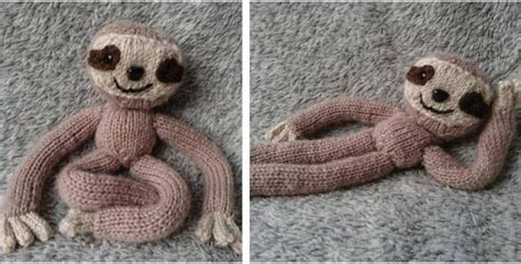 Cutesome Stevie Knitted Toy Sloth [FREE Knitting Pattern]