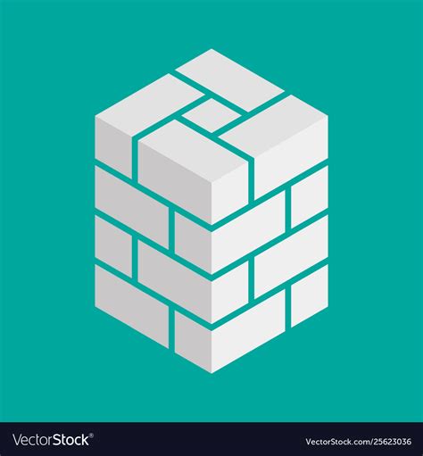 Bricks icon logo isolated on background Royalty Free Vector