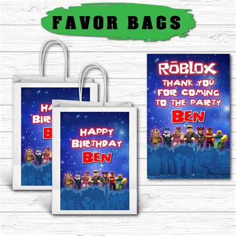 Roblox Party Pack Roblox Party Favors Roblox Birthday | Etsy