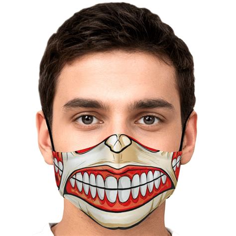 Attack On Titan Face Masks – Colossal Titan Premium Carbon Filter Face Mask | One Punch Man Shop