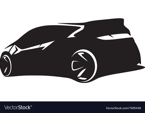 Sports Car Outline Silhouette