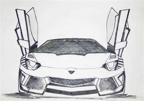 Lamborghini Aventador Sketch at PaintingValley.com | Explore collection of Lamborghini Aventador ...