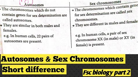 Autosomes & Sex chromosomes| Difference b\w autosomes & Sex chromosomes| Variation & Genetics ...