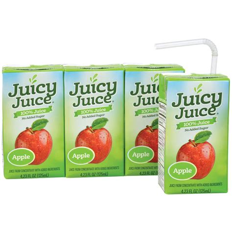 three boxes of juice sitting next to each other