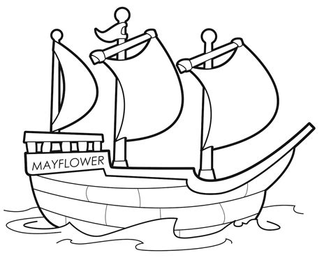 Mayflower Coloring Page