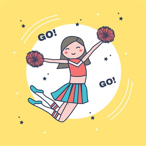 Cheerleader Vector 266759 Vector Art at Vecteezy