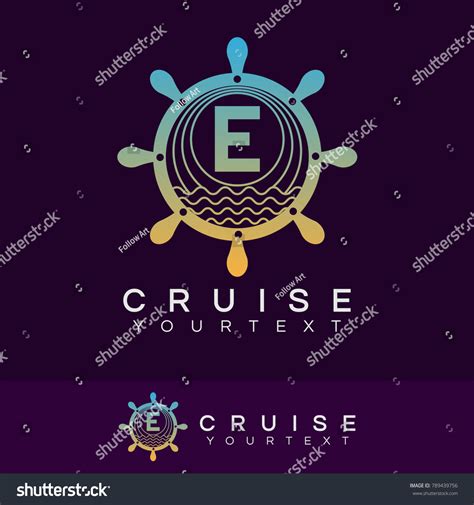 cruise initial Letter E Logo design - Royalty Free Stock Vector ...