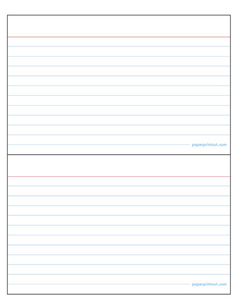 Free 3X5 Blank Index Card Template | Flash card template, Note card template, Card templates ...