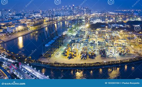 The Port Of Singapore Authority (PSA) Manages Busy Cargo Container ...