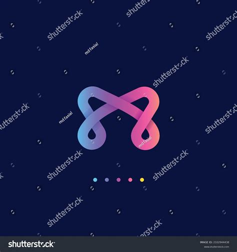 M Modern Gaming Logo Design Template Stock Vector (Royalty Free ...