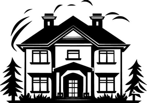 House Black And White Vector Art, Icons, and Graphics for Free Download