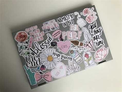 #laptop #stickers #sticker #girlystuff #pink #tumblr #dell #inspiration | Cute laptop stickers ...