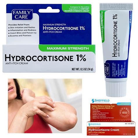 2 Hydrocortisone Cream Ointment Anti-Itch Skin Rash Itchiness Maximum ...