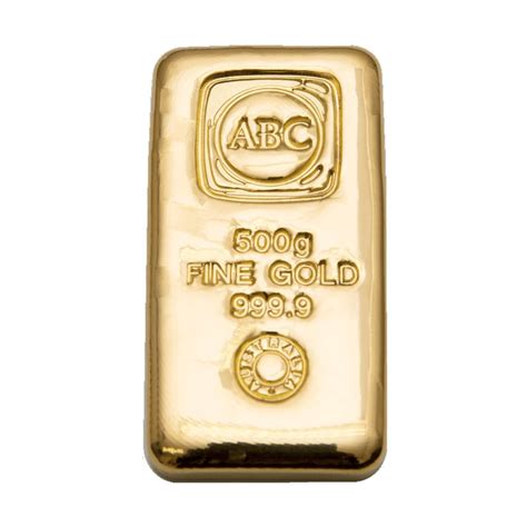 Buy 500g Cast Gold Bullion Bar (9999 Purity) From ABC Bullion