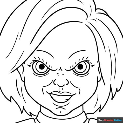 Chucky Face Coloring Page | Easy Drawing Guides