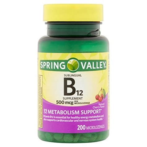 Spring Valley:Sublingual Dots Vitamin B-12, 500 mcg 200 Cherry ...